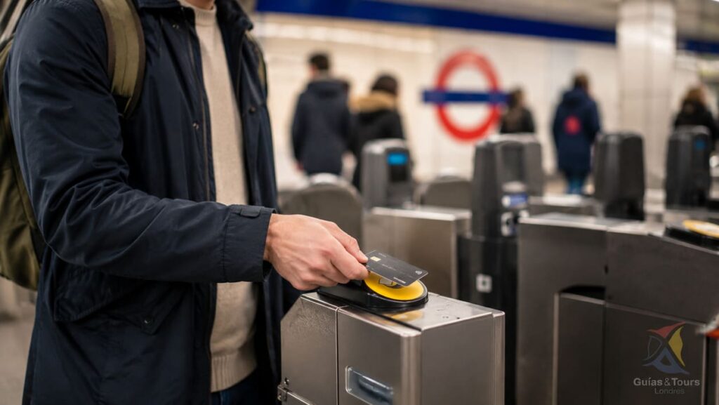 Estación de metro en Londres con pago sin contacto